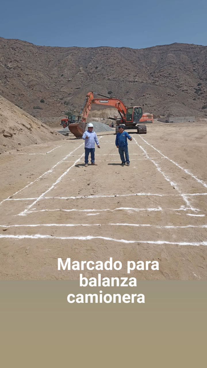 Marcado para balanza camionera de 18mt